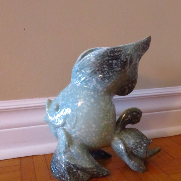 Hull Ebb Tide Fish Vase Pottery Vintage Planter USA Angel Fish MCM Mid Century - Picture 3 of 7